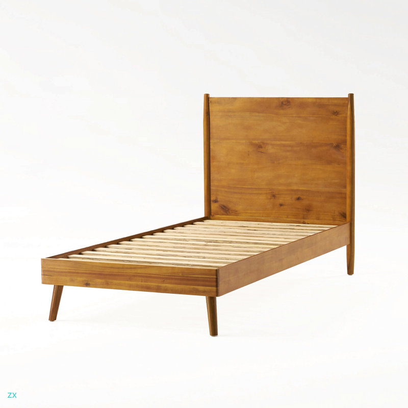 Millwood Pines Solid Wood Platform Bed (TWIN BED) Sturdy